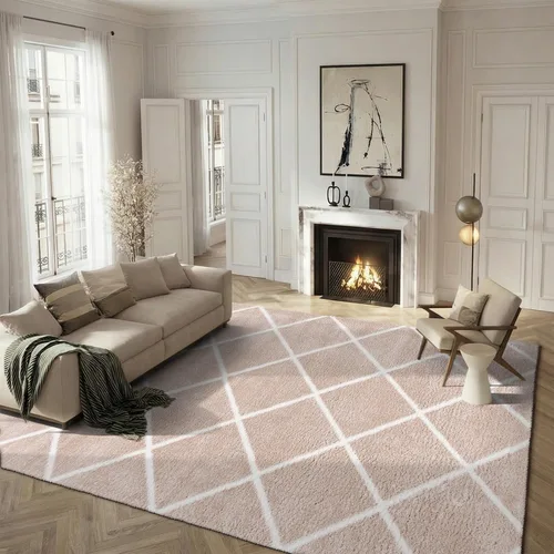 Vista 9 de SAFAVIEH Tahoe Shag Collection - Alfombra para pasillo, 2 x 9 pies, diseño de enrejado, no desprende pelusa y de fácil cuidado, 1.2 pulgadas