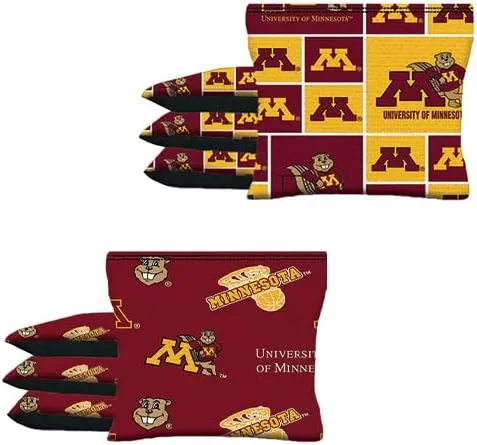 Vista 15 de BackYardGamesUSA Cornhole BEANBAGS Made w Minnesota Fabric 8 Regulation Game Toss Bags estilo 60