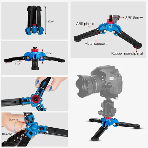 Vista 7 de Koolehaoda Monopod de cámara extensible con base de soporte plegable