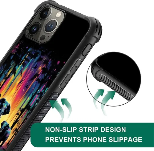 Vista 709 de Funda compatible con iPhone 15, diseño de elefantes africanos, diseño increíble a prueba de golpes, antiarañazos, carcasa trasera de policarbonato