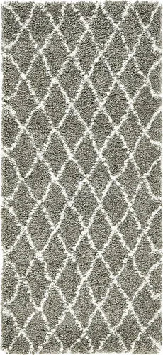 Vista 21 de Unique Loom Rabat Shag Collection - Alfombra de área con enrejado (2 pies 2 pulgadas x 3 pies 1 pulgada, rectangular, marfil puro/gris)