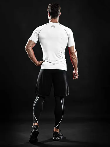 Vista 7 de DRSKIN Paquete de 3, 2 o 1 camisa de compresión para hombre, manga corta, camiseta deportiva de capa base, atlética, correr, entrenamiento activo