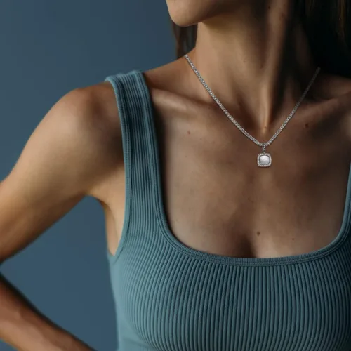 Vista 2 de Collar de circonita cúbica de diseñador inspirado en cable trenzado antiguo con alambre de circonita cúbica, joyería de marca de moda para regalo