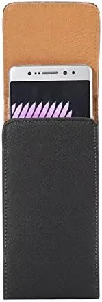 Vista 3 de Funda pequeña de piel sintética para teléfono celular con clip para cinturón para iPhone 17e 16e 15 Pro 14 13 12, iPhone 13 Mini, 12 Mini, 11 Pro