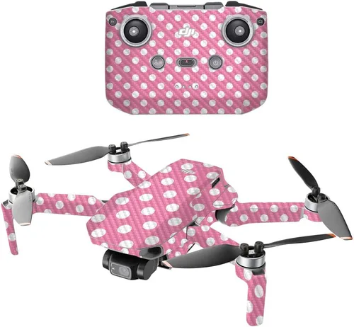 Vista 20 de MightySkins - Drone portátil de fibra de carbono compatible con DJI Mini 2, morado antiguo, acabado de fibra de carbono texturizado protector