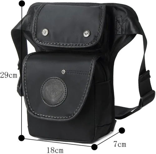 Vista 3 de Genda 2Archer Riñonera de nailon con múltiples bolsillos para senderismo LNS409-2 Negro talla única