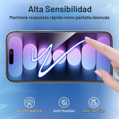 Vista 7 de JETech Protector de pantalla de privacidad para iPhone 15 Pro, paquete de 2