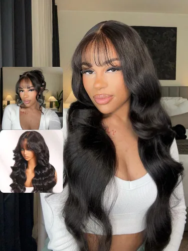 Vista 12 de Nadula Pre Everything Body Wave 13x4 Peluca de encaje frontal con cabello humano, onda corporal, con cordón elástico, sin pegamento, pre-arrancada