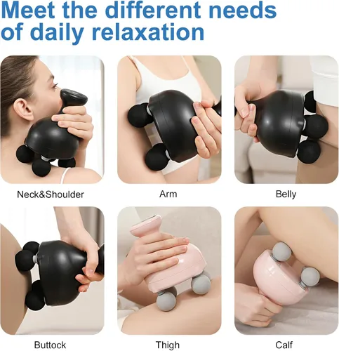 Vista 6 de DEITY 4 Heads Handheld Massage Gun Deep Tissue, Electric Body Massager, Percussion Muscle Massager for Easing Shoulder and Back Tension, with