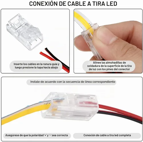 Vista 5 de Flutesan 20 conectores de tira de luz LED, conector LED mazorca