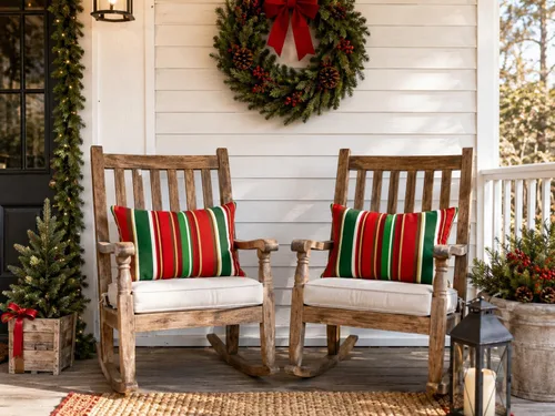 Vista 15 de Fall Striped Pillow Covers 16X16 inch Outdoor Pillows Waterproof Set of 2 Color otoñal
