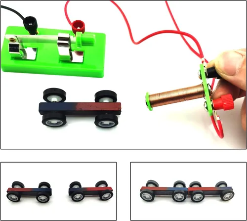 Vista 6 de EUDAX Kit de modelo de experimento de física DIY Materiales electromagnéticos Electroimán y circuito de descubrimiento de electricidad básica