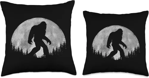 Vista 3 de Bigfoot Moon! Sasquatch Gifts For Kids Men Women. Bigfoot Moon Funny Sasquatch Design - Almohada para hombres, mujeres y niños, 16 x 16 pulgadas