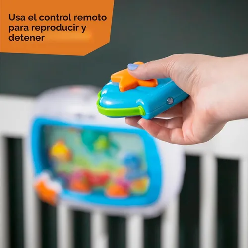 Vista 3 de Baby Einstein Sea Dreams - Calmante de juguete con control remoto, luces y melodías para recién nacidos y adultos