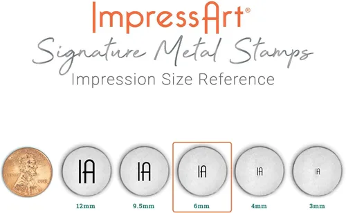 Vista 3 de ImpressArt - Sello de diseño de metal hecho a mano, 0.236 in