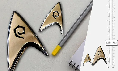 Vista 2 de QMx Quantum Mechanix - Star Trek Discovery - Juego de insignias y pines para operaciones empresariales