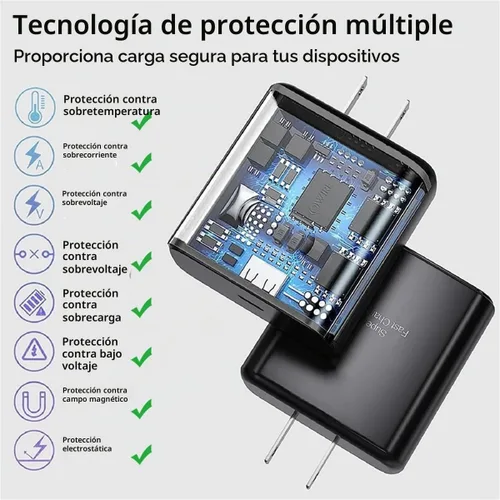 Vista 3 de Cargador súper rápido de 65 W para Samsung Fold8 Ultra iPhone17 Pro Max Compatible for Galaxy Z Fold7 Fold6 Fold5 Flip7 Flip6 S26 Ultra Note20