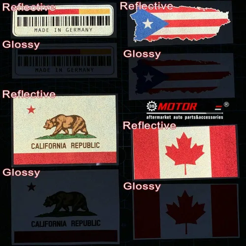 Vista 6 de Calcomanía de vinilo con diseño de bandera japonesa JDM Japón – 2 unidades reflectantes, 3 pulgadas – apto para Honda, Toyota, Mazda Suzuki