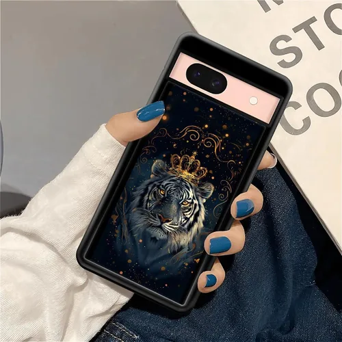Vista 501 de Compatible con Google Pixel 4A 5G Mobile Case Creative Acrylic Panel trasero Silicona Protección Grip especialmente diseñado para Google Pixel 4A 5G