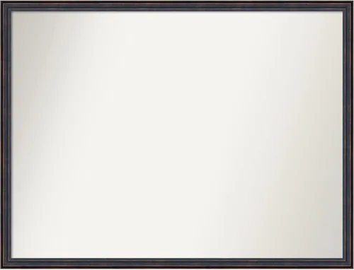 Vista 57 de Amanti Art Espejo de baño de bronce para sobre el fregadero, 25 x 26 pulgadas, espejo rectangular de bronce oscuro, marco de madera tradicional