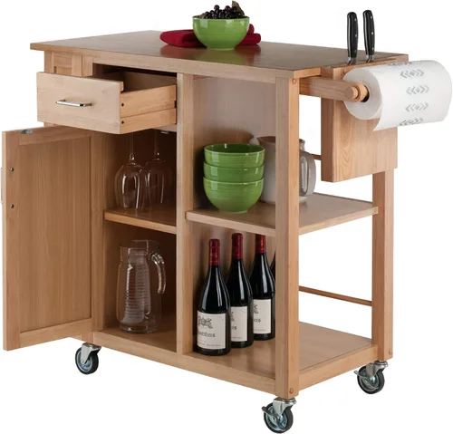 Vista 8 de Winsome 89443 Douglas Cart Kitchen, Natural 42.52x18.98x35.35