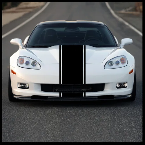 Vista 12 de Racing Stripes - Calcomanía de vinilo para automóvil, camión, JDM Import Euro, negro, rojo, blanco, plateado, rosa, verde lima
