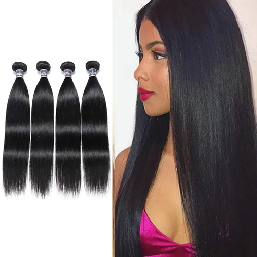 Vista 19 de Extensiones de cabello, liso, malasio, calidad 9A