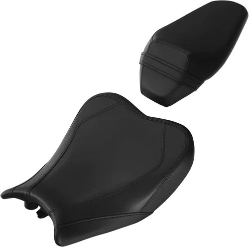 Vista 12 de C.C. RIDER Asiento de piloto para conductor y pasajero apto para Kawasaki Z900 2017-2024 07-Negro+Verde
