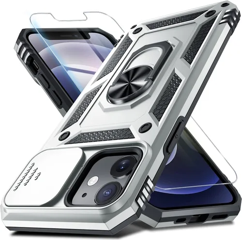 Vista 93 de Janmitta Funda para iPhone 8 Plus/7 Plus/6 Plus, Cubierta de Teléfono con Cubierta Deslizante Integrada para Lente de Cámara + Protector