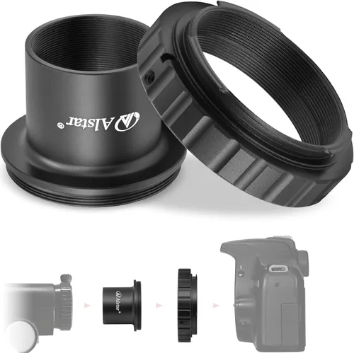 Vista 8 de Alstar - Adaptador de fotos para telescopio Minolta AF y Sony A Mount DSLR, adaptador de cámara para telescopio de montaje en T, incluye anillo T T2