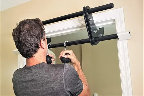 Vista 8 de FitBar Barra de dominadas para puerta Barra de barbilla Gimnasio en casa Entrenador de la parte superior del cuerpo Entrenador de fitness