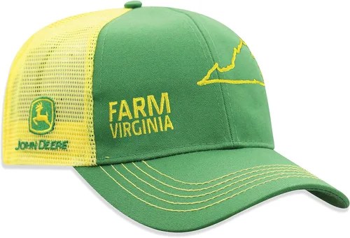 Vista 147 de John Deere Gorra de béisbol con logotipo y malla trasera con contraste, para hombre