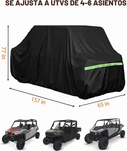 Vista 4 de Cubierta UTV 4-6 plazas 600D resistente, 157" x 65" x 77
