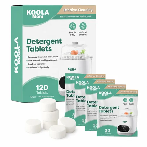 Vista 9 de Tabletas descalcificadoras para lavadora y calentadores de botellas (20 unidades) – Tabletas descalcificadoras, elimina los residuos de leche de cal
