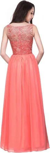 Vista 2 de Babyonline vestido de gasa de encaje sin mangas para mujer