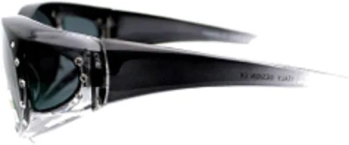 Vista 2 de The Overstock - Gafas de sol polarizadas para usar sobre gafas, Gris Rojo Púrpura - 8866, S