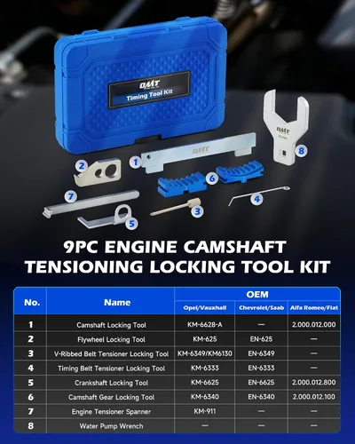 Vista 7 de Kit de herramientas de sincronización del árbol de levas del motor OMT con Azul