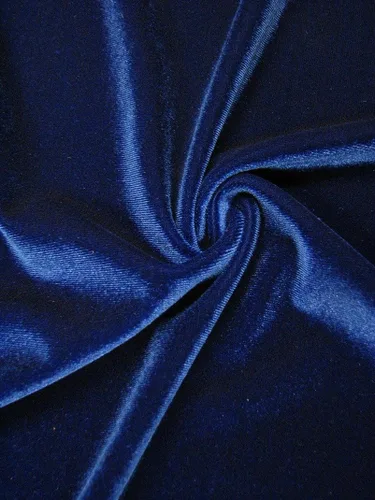 Vista 17 de Tela de poliéster sólido Spandex Velvet 2 Ways Stretch peso medio - por The Yard (negro)