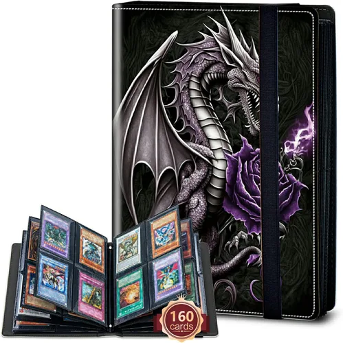 Vista 71 de Rossy Carpeta de tarjetas con 4 bolsillos, carpeta de tarjetas intercambiables, álbum de colección de tarjetas, para 160 tarjetas, carpeta