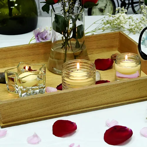 Vista 4 de Zest Candle Velas flotantes de 24 piezas, 1.75 pulgadas, marfil