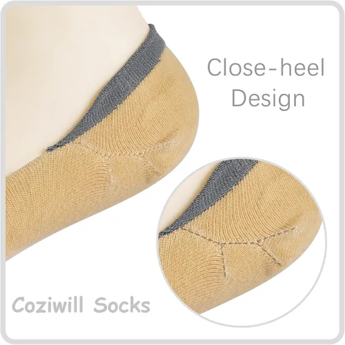 Vista 4 de Calcetines invisibles para mujer, de corte bajo, de algodón, antideslizantes, 48 pares 5-99-11
