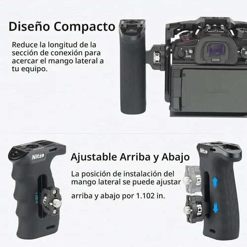 Vista 5 de Nitze Mango lateral ergonómico con pasadores de localización de 3/8