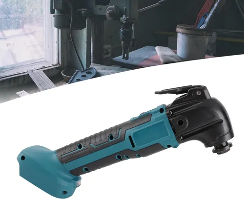 Vista 9 de Kit de herramientas oscilantes, multiherramienta de 6000-20000RPM con ángulo de giro ajustable, construcción de ABS, control de velocidad versátil