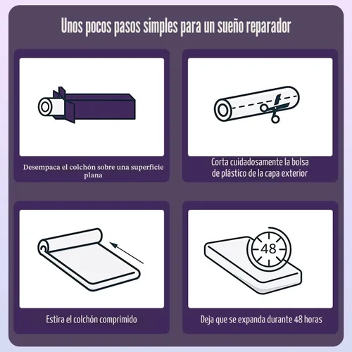 Vista 6 de PayLessHere Colchón de espuma viscoelástica de 5 pulgadas, colchón con infusión de carbón de bambú de gel de enfriamiento, colchones de firmeza