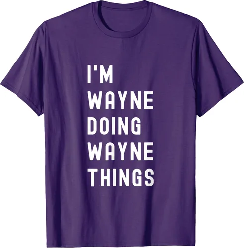 Vista 67 de Camiseta I'm Wayne Doing Wayne Things, Negro