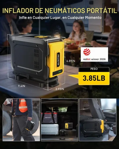 Vista 8 de AUXITO - Compresor de aire portátil resistente de 26000 mAh para camioneta