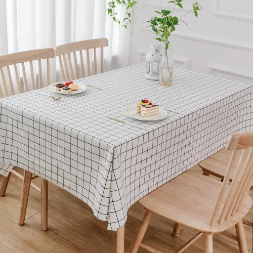 Vista 12 de TruDelve Mantel de Vinilo Resistente Mantel de Mesa de Plástico para Mesas Cuadradas Impermeable Hule Manteles para Mesa Cubierta de Mesa