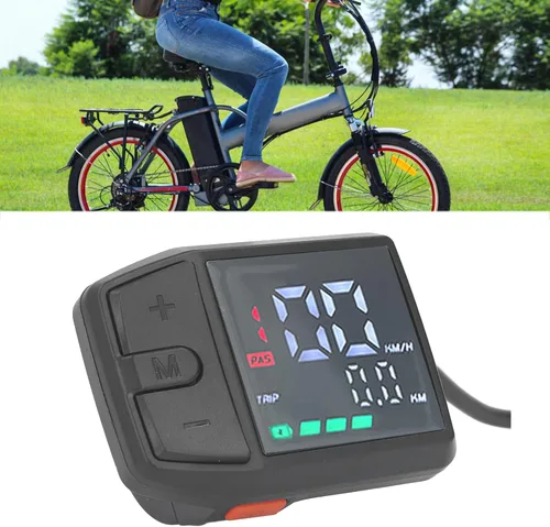 Vista 6 de Focket Computadora de bicicleta, pantalla de kilometraje de engranajes de potencia de velocidad IP65, pantalla LCD de bicicleta eléctrica DC 24 V 36