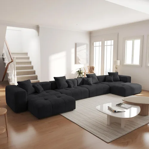 Vista 26 de JACH Sofás seccionales de 2 plazas, sofá moderno de oficina, sofá modular de dos plazas, sofá cama acogedor para apartamento, dormitorio, sala