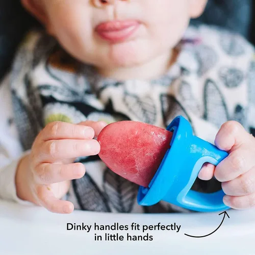 Vista 5 de Nuby Garden Fresh Fruitsicle Frozen Pop Bandeja, multicolor 1set 4 manijas